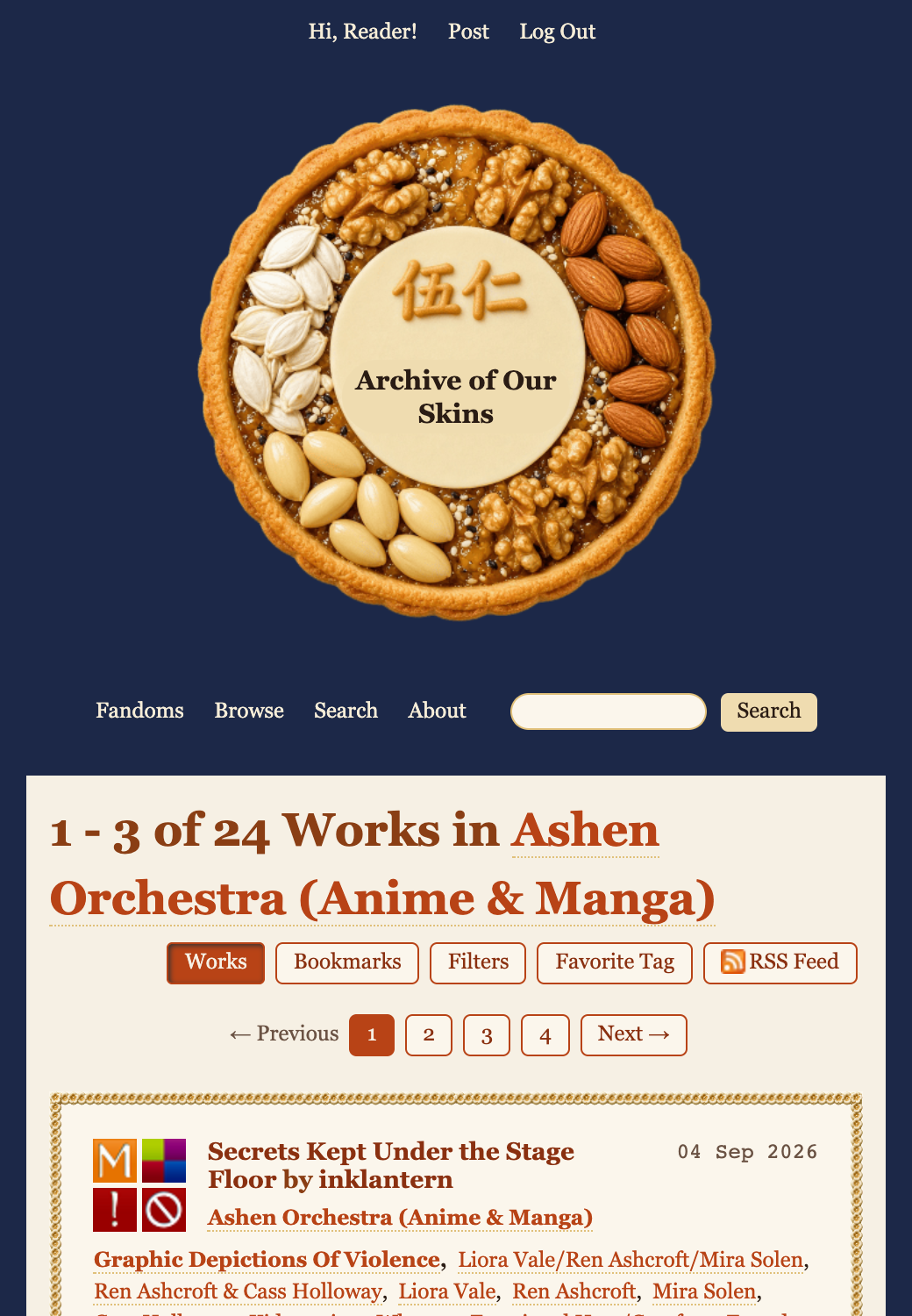 Free AO3 Skins & Site Themes | Download AO3 Site Skins | OurOwnSkins